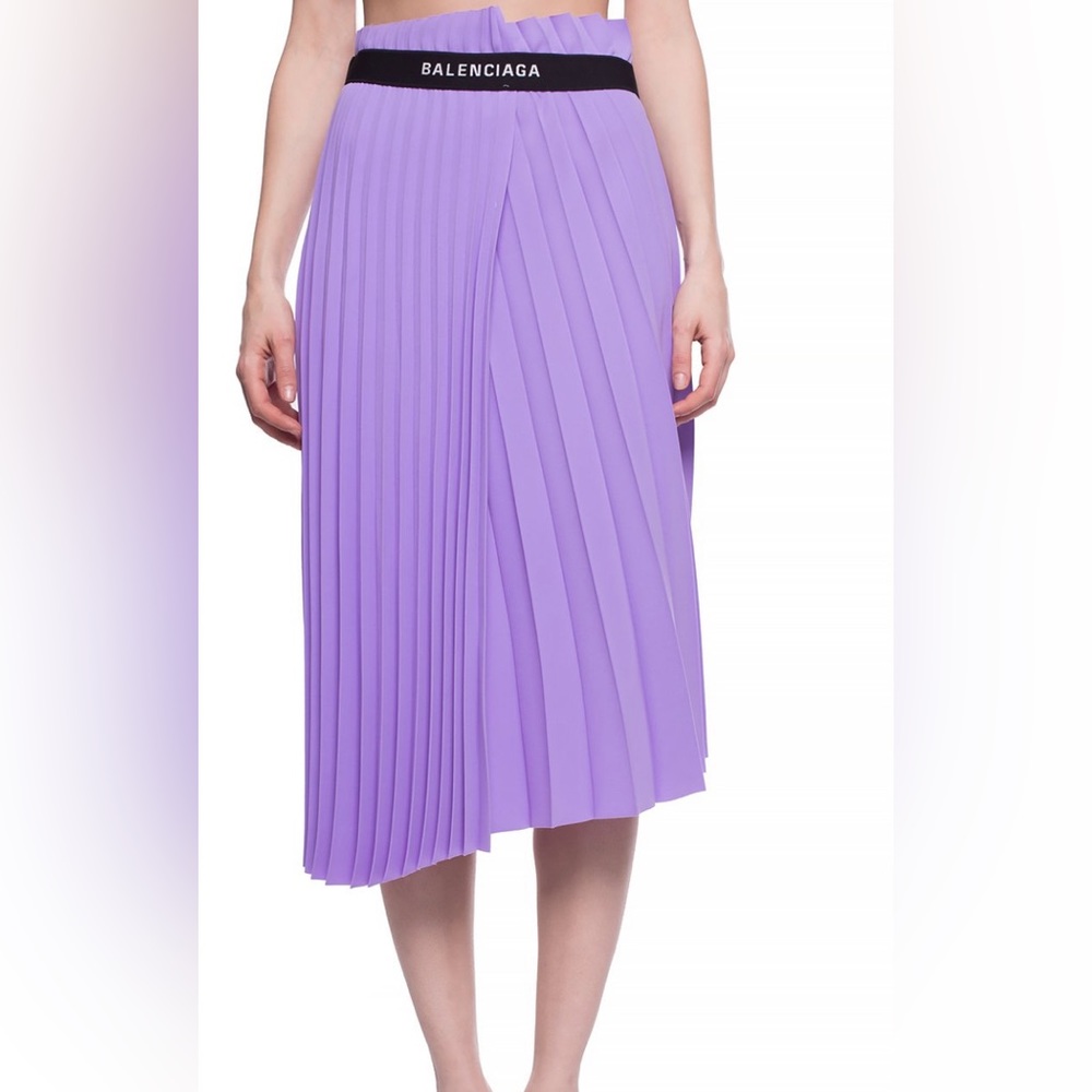 Balenciaga Purple Plisse Skirt